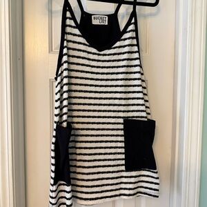 BUCKETLIST Monochrome Striped romper
